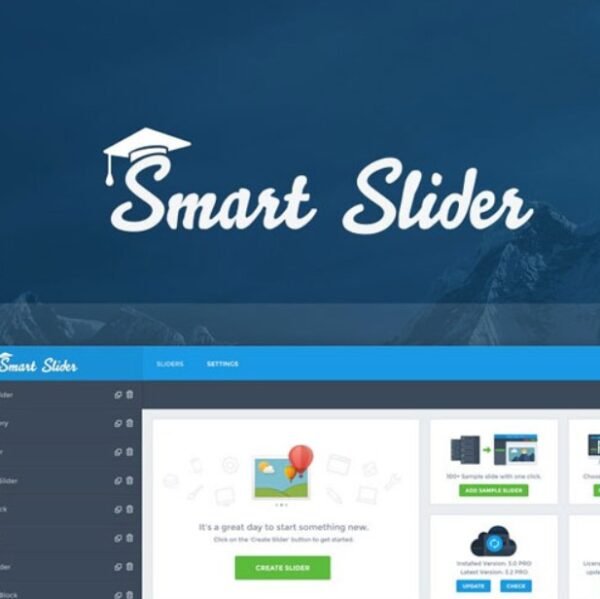 Smart Slider 3 is a powerful, user-friendly slider plugin that enables you to create beautiful, responsive sliders and carousels with ease. Perfect for any website, from portfolios and blogs to eCommerce stores and corporate sites, Smart Slider 3 provides you with the tools to captivate your audience with engaging visual elements.