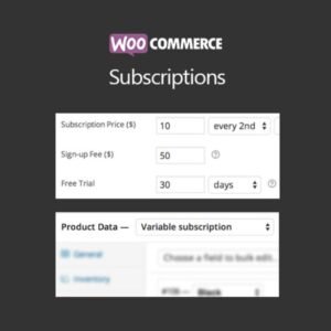 WooCommerce Subscriptions enables recurring billing and subscription management for WordPress products.