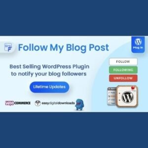 Follow My Blog Post is a feature-packed WordPress plugin designed to keep your audience engaged by allowing them to follow posts, pages, or WooCommerce products and receive notifications about updates. With seamless integration and customizable options, this plugin helps you boost user retention and keep your visitors informed.