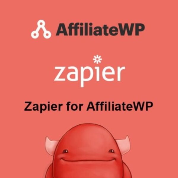 Diagram showcasing the AffiliateWP - Zapier addon, illustrating its capability to automate affiliate program tasks by connecting with various apps through Zapier