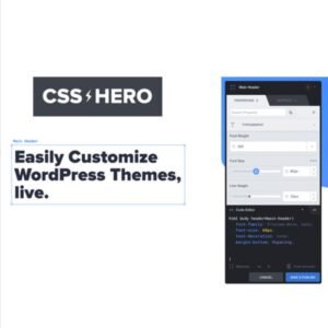 CSS Hero Pro is a WordPress plugin that allows you to customize the appearance using a user-friendly interface without needing to write any CSS code.