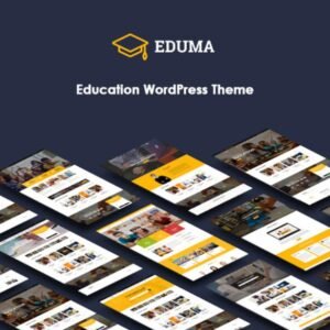 Eduma theme: education-focused, integrates with LearnPress LMS, offers 20+ demos, supports WooCommerce, and includes Elementor & WPBakery