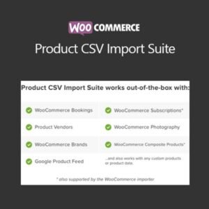 WooCommerce Product CSV Import Suite streamlines importing and exporting product data through CSV files, enhancing store management efficiency