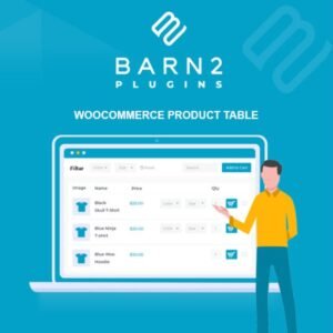 WooCommerce Product Table is a plugin that displays products in a customizable table format, allowing customers to sort, filter, and search products easily.