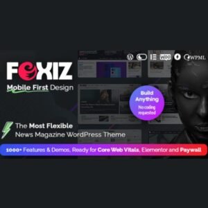 Foxiz is a WordPress theme for newspaper and magazine sites, featuring live post updates and monetization options.