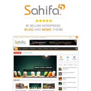 Sahifa is a responsive WordPress theme ideal for news, magazine, and blog websites, offering a clean design with customization options.