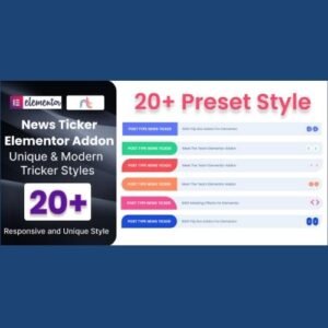 The News Ticker For Elementor plugin adds an eye-catching scrolling news ticker to your WordPress site, perfect for displaying headlines, announcements, or breaking news in a dynamic and engaging way. Designed for seamless integration with Elementor, this addon helps keep your visitors informed with real-time updates.