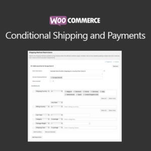 Conditional Shipping and Payments for WooCommerce allows you to create flexible rules to control which shipping methods and payment gateways are available during checkout. This powerful plugin helps store owners customize shipping and payment options based on customer location, cart contents, user roles, and more.