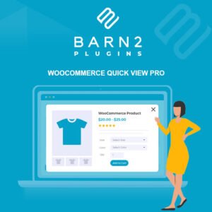 WooCommerce Quick View Pro by Barn2 Media allows customers to preview products instantly without leaving the current page. This premium plugin improves user experience by providing a seamless, fast, and efficient way to view product details, select variations, and add items to the cart directly from a pop-up.