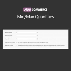 WooCommerce Min Max Quantities – Set Purchase Limits for Better Order Control Description: WooCommerce Min Max Quantities is a powerful plugin that allows store owners to define minimum and maximum quantity rules for products, categories, and orders. It helps enforce bulk purchasing, restrict low-quantity orders, and manage stock more effectively, ensuring a smoother shopping experience. Key Features: Set Minimum & Maximum Quantities – Control how many units of a product customers can purchase in a single order. Cart-Level Restrictions – Apply quantity limits to entire orders instead of just individual products. Category-Based Rules – Define limits for specific product categories instead of configuring each product manually. Step & Increment Controls – Require customers to purchase products in predefined quantity steps (e.g., 2, 4, 6). Enforce Bulk Purchases – Ideal for wholesale stores, ensuring customers meet bulk-buying requirements. Customizable Messages – Display error messages when customers do not meet quantity rules. Flexible Exemptions – Set different limits for user roles (e.g., wholesale vs. retail customers). Seamless WooCommerce Integration – Works smoothly with all WooCommerce themes and checkout systems. Why Choose WooCommerce Min Max Quantities? Ensure customers meet your business’s purchasing requirements. Prevent small or unprofitable orders that increase operational costs. Encourage bulk purchases for better inventory management. Improve customer experience by guiding them toward correct order quantities. Take control of your store’s order limits with WooCommerce Min Max Quantities and streamline your sales process today.