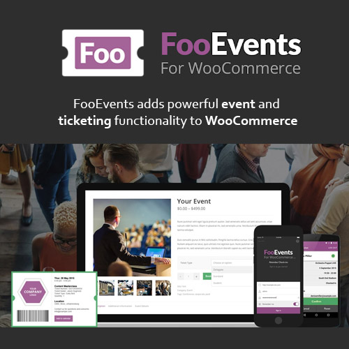 FooEvents for WooCommerce 1.20.7 3 FooEvents for WooCommerce is a complete event and ticket management solution that turns your WooCommerce store into a fully functional event booking and ticketing platform. Sell tickets, manage check-ins, and deliver branded e-tickets without paying ongoing commissions or third-party fees.