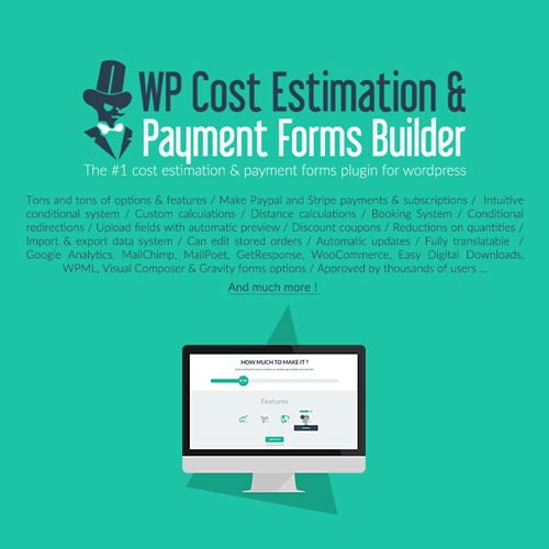 WP Cost Estimation & Payment Forms Builder 10.2.5 3 WP Cost Estimation & Payment Forms Builder is a versatile WordPress plugin that lets you create interactive cost calculators, quote forms, and payment forms with ease