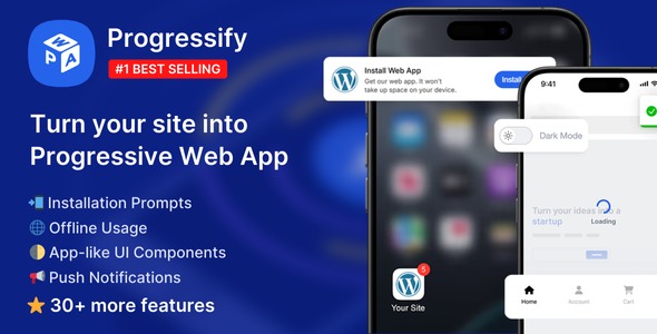 Progressify 1.4.0 – Progressive Web App (PWA) for WordPress 3 Progressify 1.4.0 – Progressive Web App (PWA) for WordPress